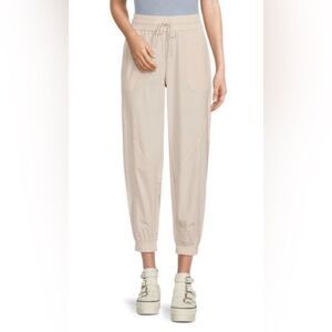 Spyder Active Jogger Pants Ivory Ecru High Waist Pockets Pull On Size M